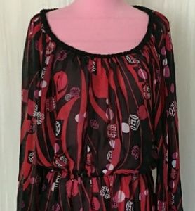 Bisou Bisou peasant top   ( sheer )